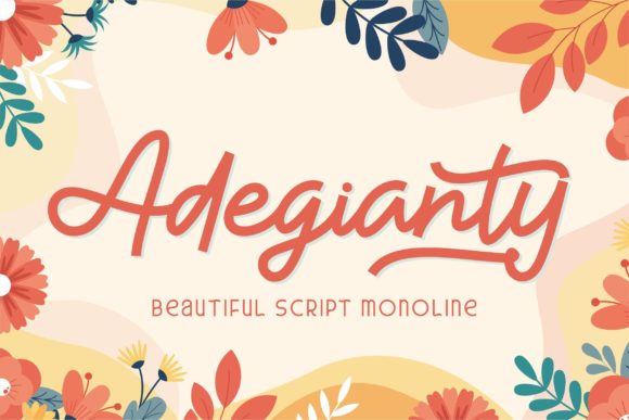 Adegianty Font: Elegant Script for Digital Design