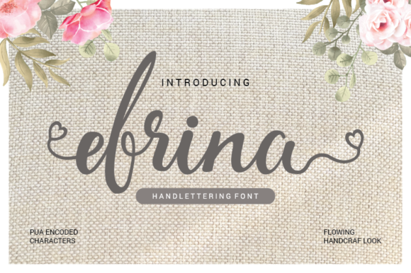 Efrina: A Flowing Script Font