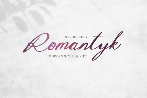 Romantyk Font: Elegant Handwritten Style